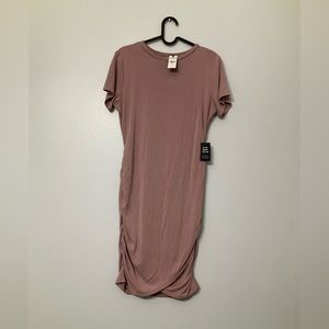 Express silky suede ruched t-shirt dress-NWT